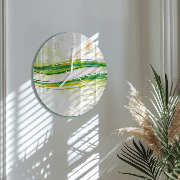 Glas wanduhr Abstrakte Linien