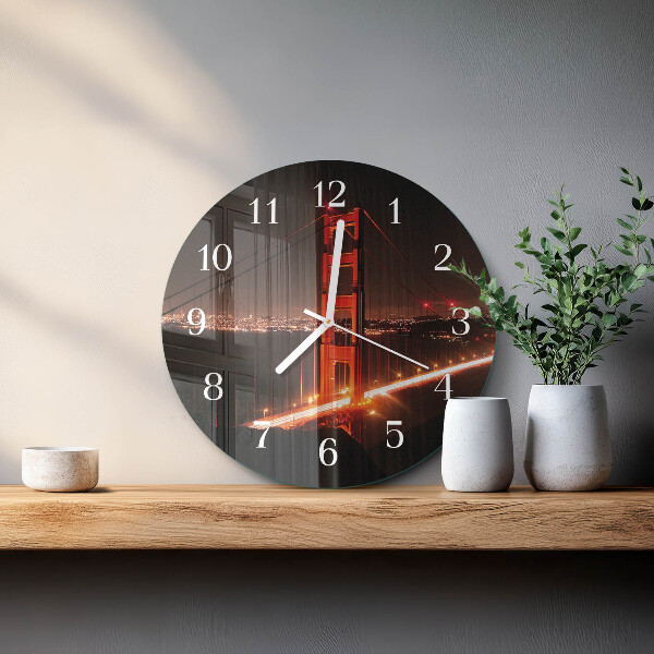Glas wanduhr Brücke