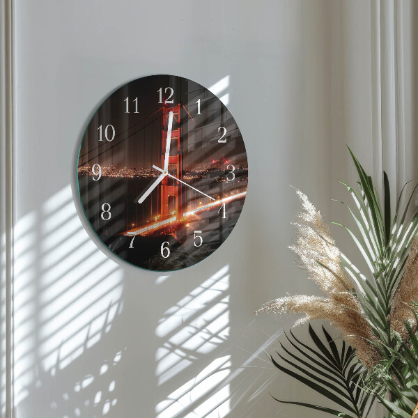 Glas wanduhr Brücke