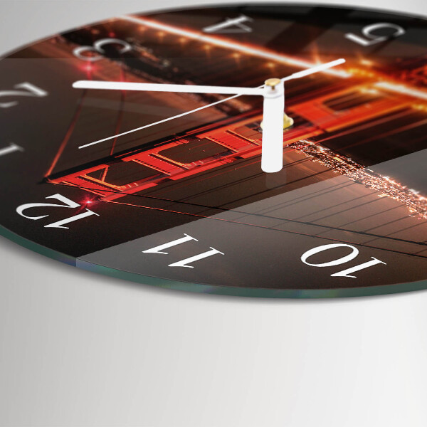Glas wanduhr Brücke