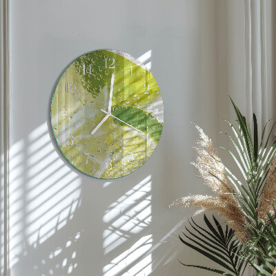 Glas wanduhr Kalkwasser