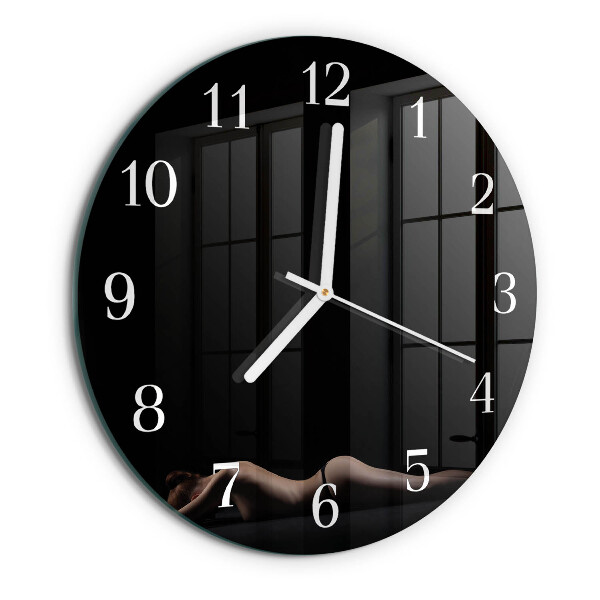 Glas wanduhr Frau