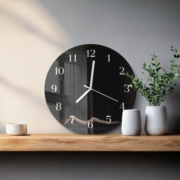 Glas wanduhr Frau
