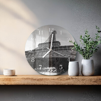 Glas wanduhr Eiffelturm Paris