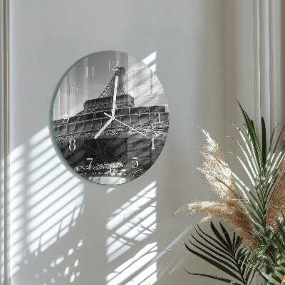 Glas wanduhr Eiffelturm Paris