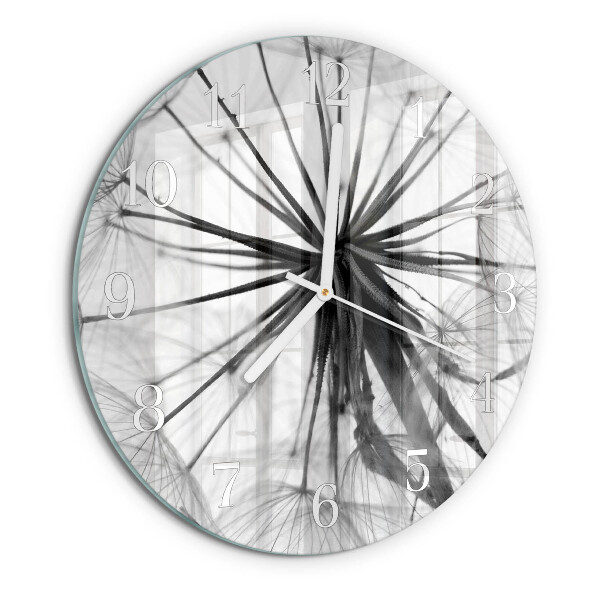 Glas wanduhr Löwenzahn