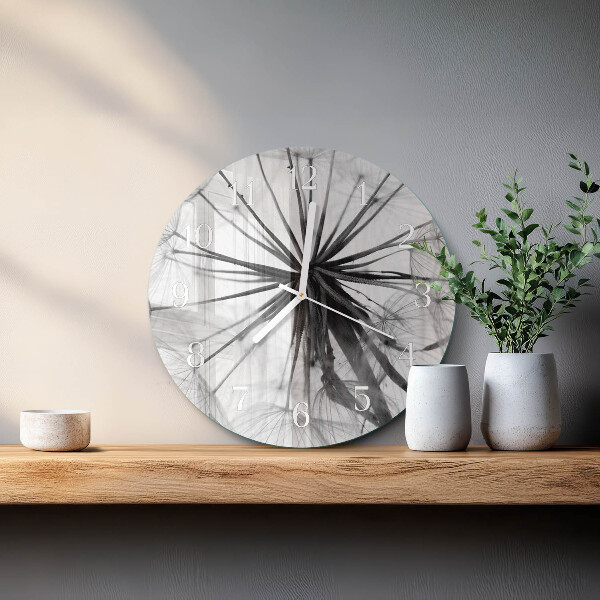 Glas wanduhr Löwenzahn