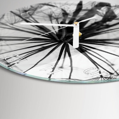 Glas wanduhr Löwenzahn