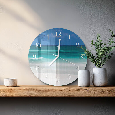 Glas wanduhr Strand Meer