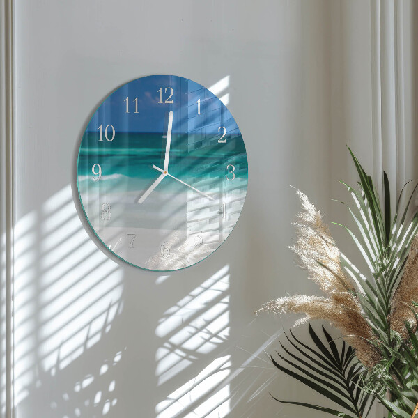 Glas wanduhr Strand Meer