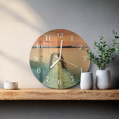 Glas wanduhr Netzwerk