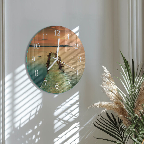 Glas wanduhr Netzwerk