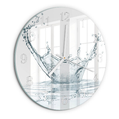 Glas wanduhr Wasser