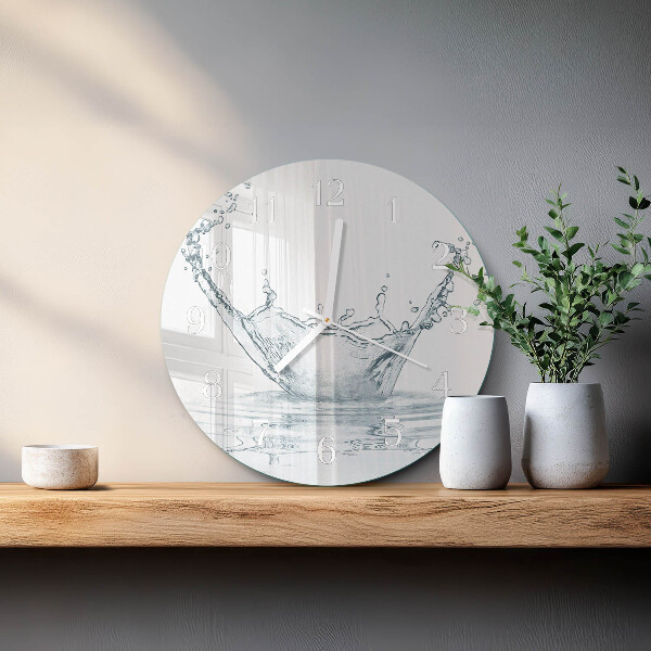 Glas wanduhr Wasser