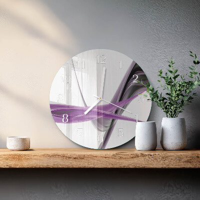 Glas wanduhr Abstrakter Rauch