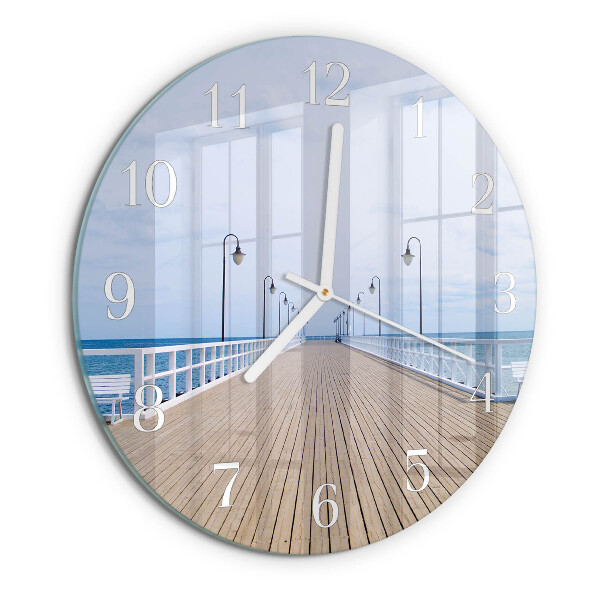Glas wanduhr Pier