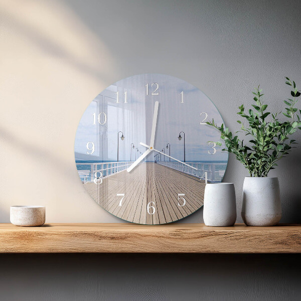 Glas wanduhr Pier
