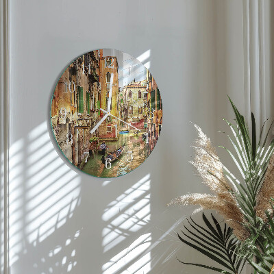 Glas wanduhr Das venezianische Boot