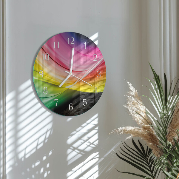 Glas wanduhr Abstrakte Linien