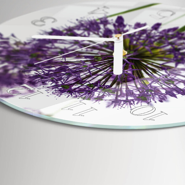 Glas wanduhr Blume