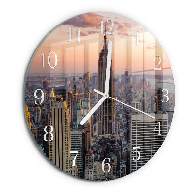 Glas wanduhr Horizont