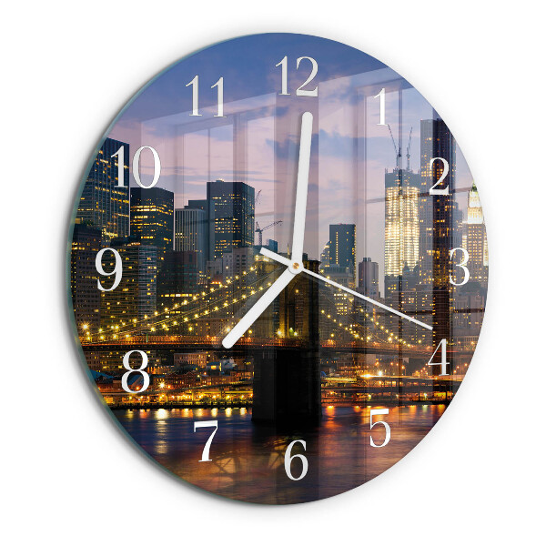 Glas wanduhr Horizontale Brücke