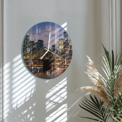 Glas wanduhr Horizontale Brücke