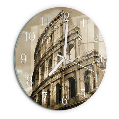 Glas wanduhr Sepia Kolosseum