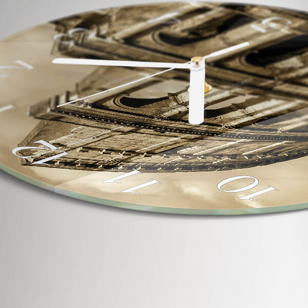 Glas wanduhr Sepia Kolosseum