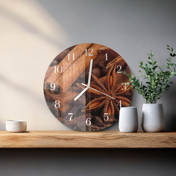 Glas wanduhr Vanille