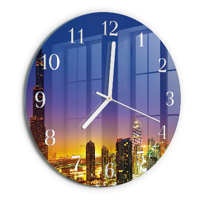 Glas wanduhr Horizon Dubai