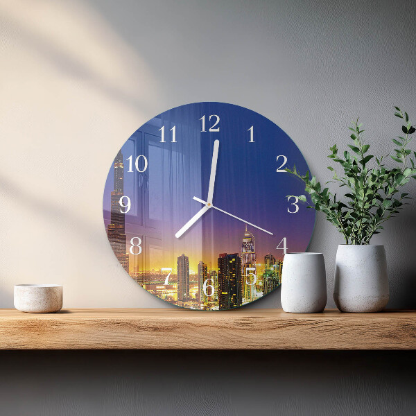 Glas wanduhr Horizon Dubai