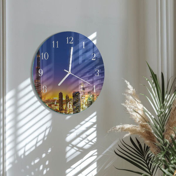 Glas wanduhr Horizon Dubai