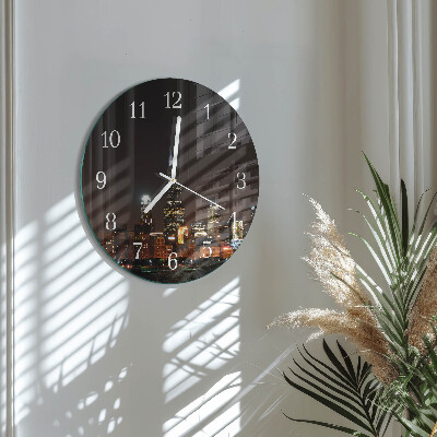 Glas wanduhr Nacht des Horizonts