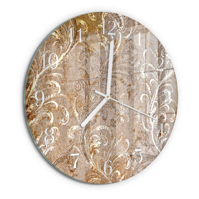 Glas wanduhr Blumenmuster