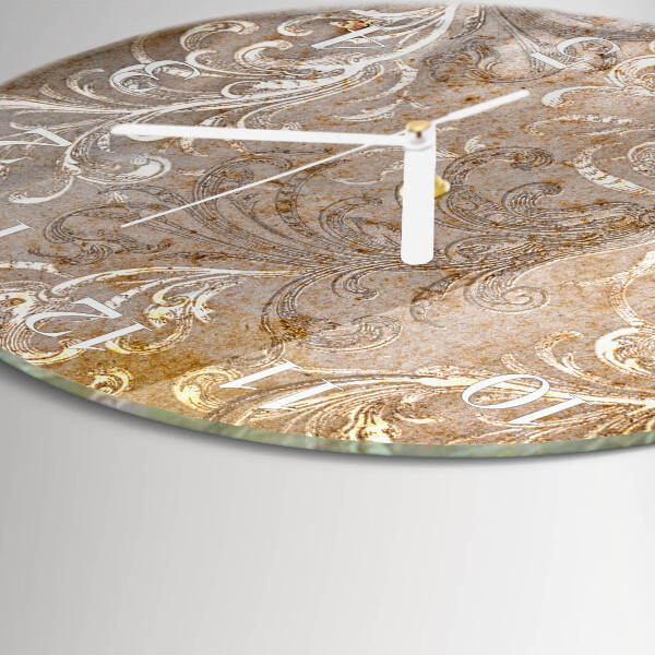 Glas wanduhr Blumenmuster