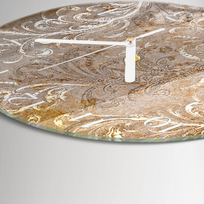 Glas wanduhr Blumenmuster