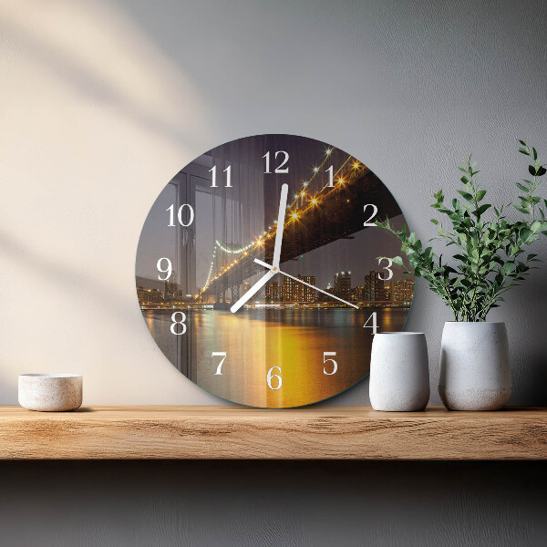 Glas wanduhr Horizontbrücke