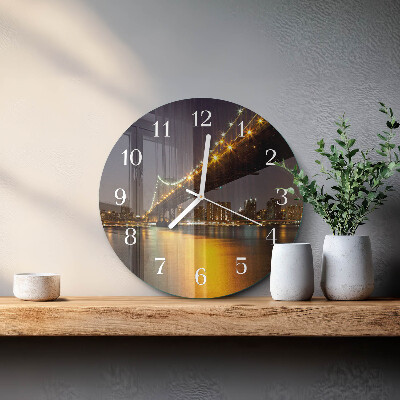 Glas wanduhr Horizontbrücke