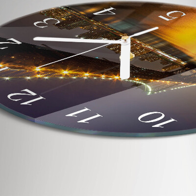 Glas wanduhr Horizontbrücke