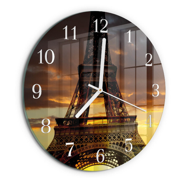 Glas wanduhr Eiffelturm Paris