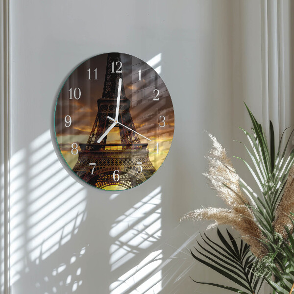 Glas wanduhr Eiffelturm Paris