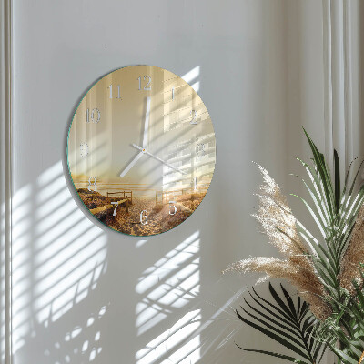 Glas wanduhr Strandweg