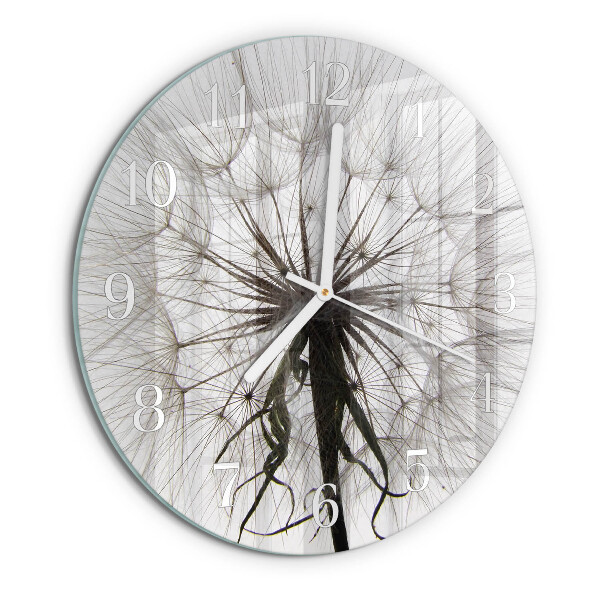 Glas wanduhr Löwenzahn