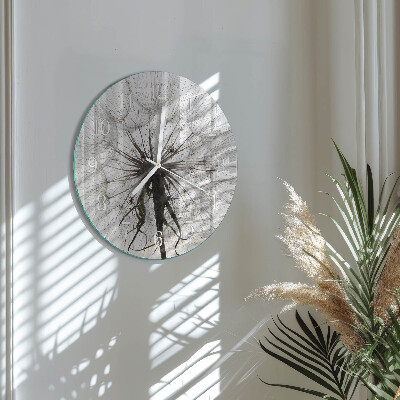 Glas wanduhr Löwenzahn