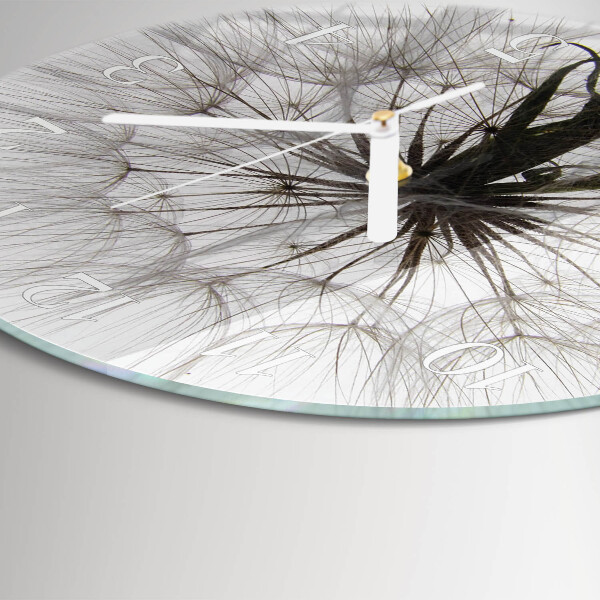 Glas wanduhr Löwenzahn