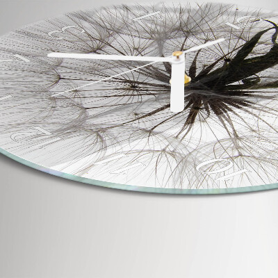 Glas wanduhr Löwenzahn