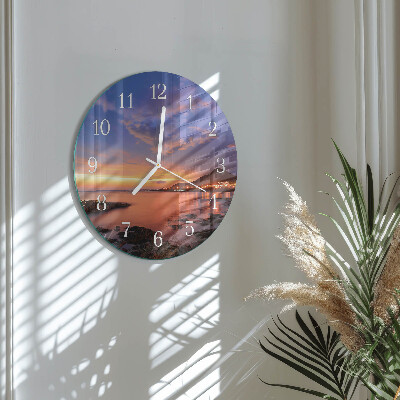 Glas wanduhr Sea Island