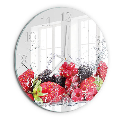 Glas wanduhr Obst