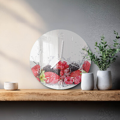 Glas wanduhr Obst
